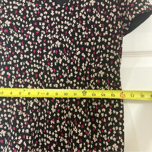 Jones New York Dress Size 12 Floral Cap Sleeve V  Neck - Picture 12 of 16